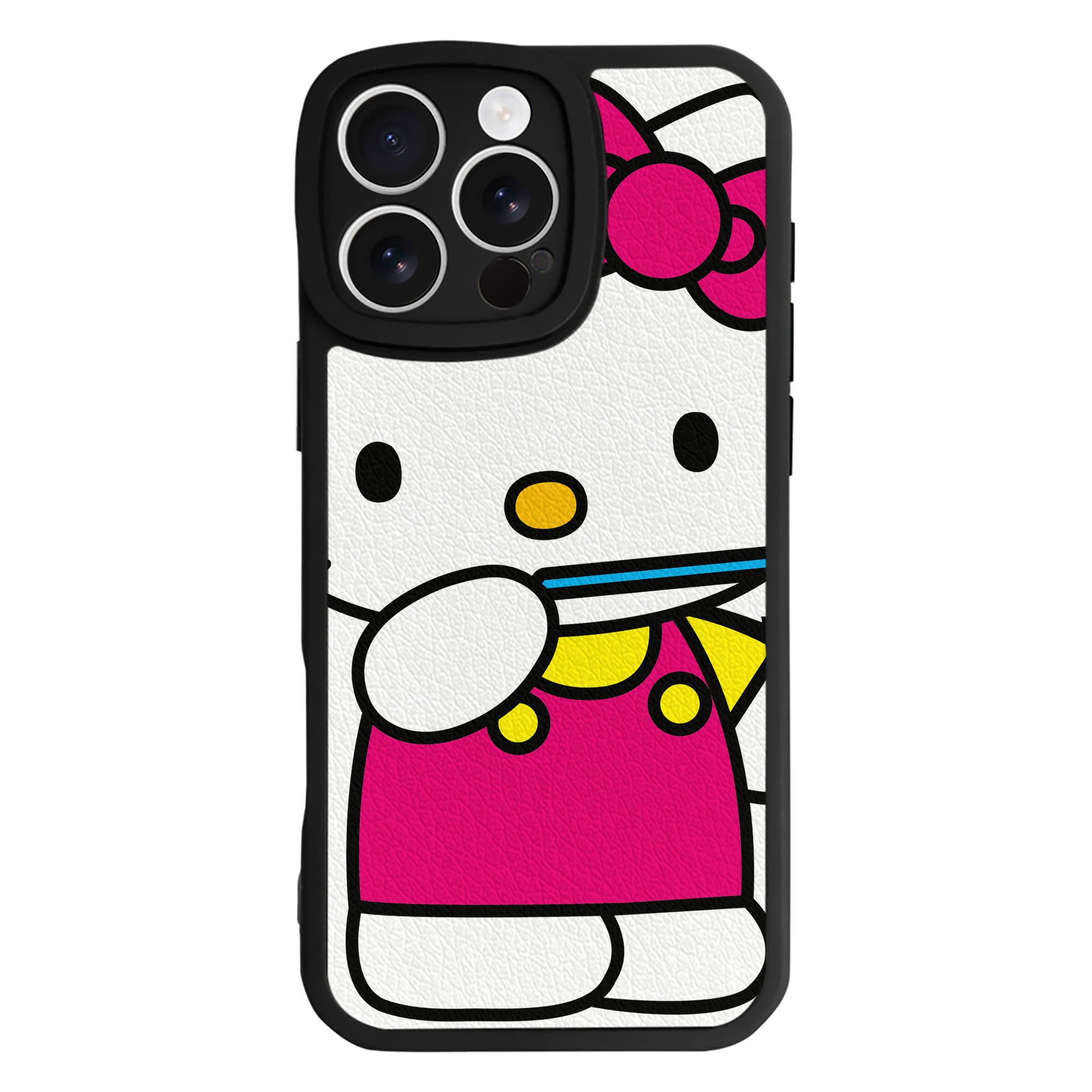 （画像用） Hello Kitty ハローキティ 【iPhone 16シリーズ対応】シリコンスマホケース（レザー調） 材質：シリコン